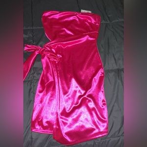 silky pink dress